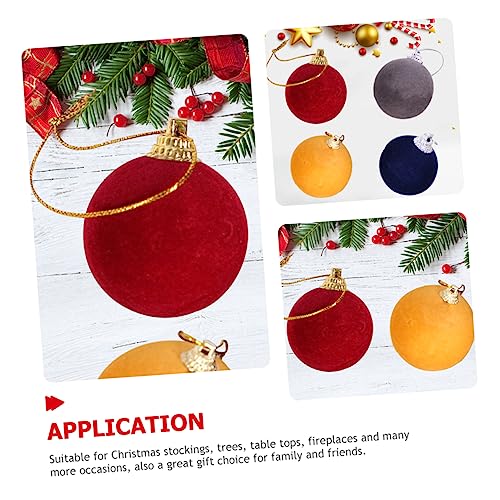 Didiseaon 24 pcs Christmas Balls Christmas Decor Christmas Tree Ball Pendant Xmas Hanging Bulbs Balls Felt Christmas Ornament Balls Xmas Ball Decoration Ball Ornaments for Xmas Tree Foam Set