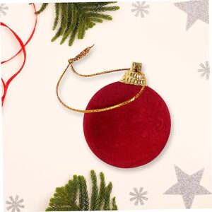 Didiseaon 24 pcs Christmas Balls Christmas Decor Christmas Tree Ball Pendant Xmas Hanging Bulbs Balls Felt Christmas Ornament Balls Xmas Ball Decoration Ball Ornaments for Xmas Tree Foam Set