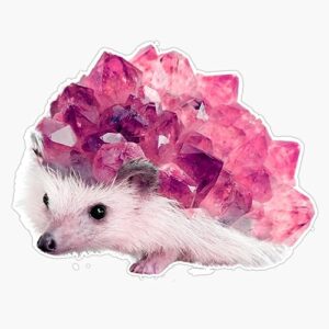 magnet lucky mineral hedgehog by alice monber vinyl decal magnetic sticker 5"