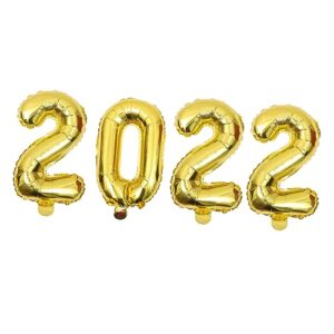 abaodam 4pcs 2022 2022 number balloon baby kit wedding decoration gold suit happy new year new year photo backdrop party number balloons aluminum film balloon new year balloon decor suite