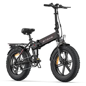 engwe ep-2 pro electric bike 750w folding ebike for adults with 48v 13ah removable battery range 75mile - 20" x 4.0 fat tire electric bicycle, 7 speed gear e-bike for all terrain