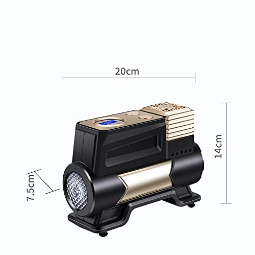 LIRUXUN Portable Air Compressor for Car Tires, 12v Air Compressor Tire Inflator Tire Pump with Led Light (Color : Digital style)