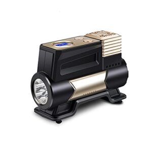 liruxun portable air compressor for car tires, 12v air compressor tire inflator tire pump with led light (color : digital style)