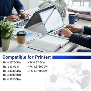 TN227 TN-227BK/C/M/Y High Yield Toner: Compatible for Brother 227 Toner Combo Pack Replacement for MFC-L3770CDW HL-L3270CDW HL-L3290CDW HL-L3210CW HL-L3230CDW MFC-L3710CW MFC-L3750CDW Printer(4-Pack)