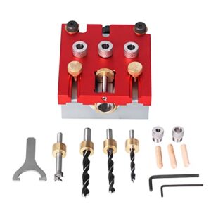 orenic 3 in 1 drill guide, aluminium alloy dowel jig, woodworking hole punch positioner locator jig system kit, efficient doweling jig for straight holes, furniture repair, diy woodworking & handyman