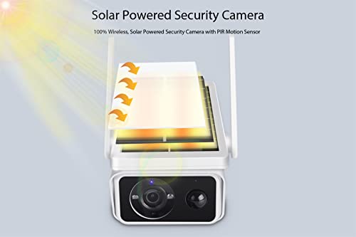 Security Camera Camera Wireless Outdoor Security Camera WiFi Solar Rechargeable Battery Power IP Surveillance Home Cameras Two Way Audio PIR Surveillance Camera with Spotlight ( Size : Camera With 32G