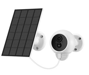 security camera camera besder 3mp rechargeable battery panel solar ip cam audio outdoor pir humanoid detection video surveillance wireless wifi camera surveillance camera with spotlight ( size : 3mp c