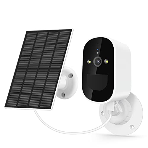 Security Camera Camera Wireless Solar Wifi Camera CCTV Security Camera Outdoor Full HD 1080P Audio IP Camera With 6000mAh Rechargeable Battery Camera Surveillance Camera with Spotlight ( Color : 1080P