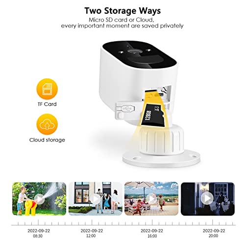 Security Camera Camera Wireless Solar Wifi Camera CCTV Security Camera Outdoor Full HD 1080P Audio IP Camera With 6000mAh Rechargeable Battery Camera Surveillance Camera with Spotlight ( Color : 1080P