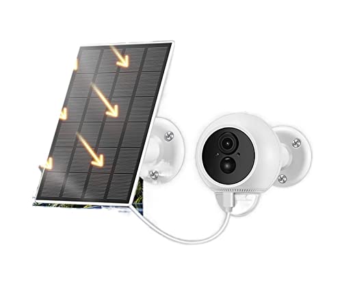Security Camera Camera 3MP Wireless IP Camera Rechargeable Battery Panel Solar Outdoor Waterproof AI PIR Alerts Two Way Audio P2P Security Protection Surveillance Camera with Spotlight ( Size : No Car