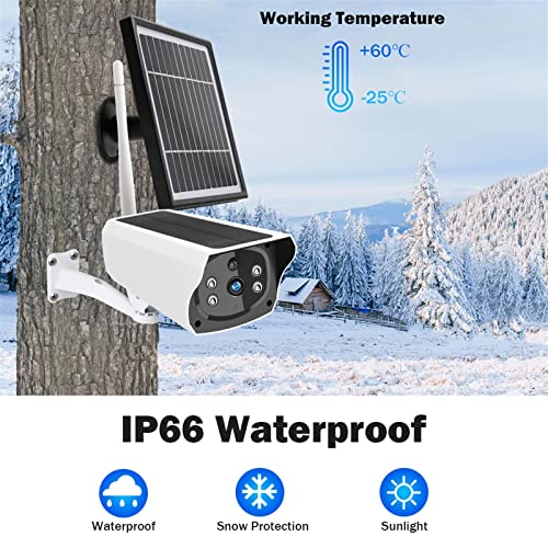 Security Camera Camera 4G SIM Card Solar IP Camera WIFI Battery Powered Video Surveillance Camera Color Night Vision 1080P CCTV Home Security Camera Surveillance Camera with Spotlight ( Size : 4G Sola