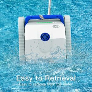 AIRROBO PC100 Cordless Robotic Pool Cleaner -Pool Vacuum Cleaner for Inground Pools and Above Ground Pools, Scrubbing Pool's Floor, Wall, Waterline, Smart Navigation and parking system, Lasts 120 Mins