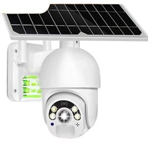 Security Camera Camera Outdoor WiFi Camera 3G 4G Built-in Battery 1080P Solar Wireless Security IP Camera PIR Human Motion Speed Dome Surveillance Cam Surveillance Camera with Spotlight ( Color : 4mm