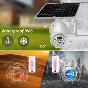 Security Camera Camera Outdoor WiFi Camera 3G 4G Built-in Battery 1080P Solar Wireless Security IP Camera PIR Human Motion Speed Dome Surveillance Cam Surveillance Camera with Spotlight ( Color : 4mm