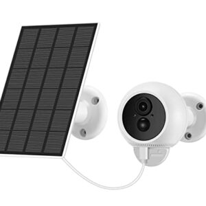 Security Camera Camera BESDER 3MP Rechargeable Battery Panel Solar IP Cam Audio Outdoor PIR Humanoid Detection Video Surveillance Wireless WIFI Camera Surveillance Camera with Spotlight ( Size : 3MP C