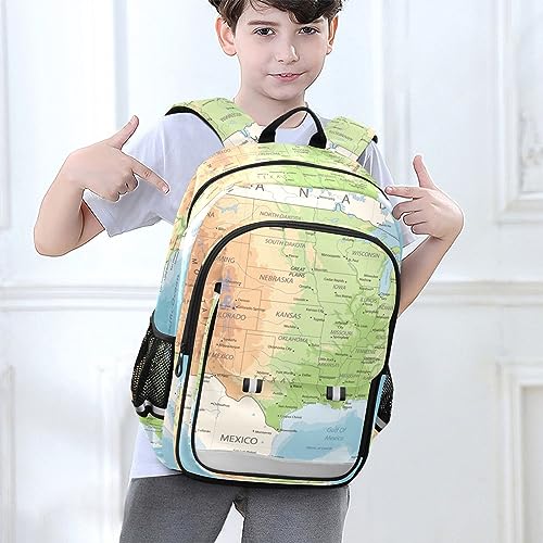 CHIFIGNO National Geographic United States Backpack for School Students, Comfortable School Backpack with Laptop Compartment, School Bags for Kids