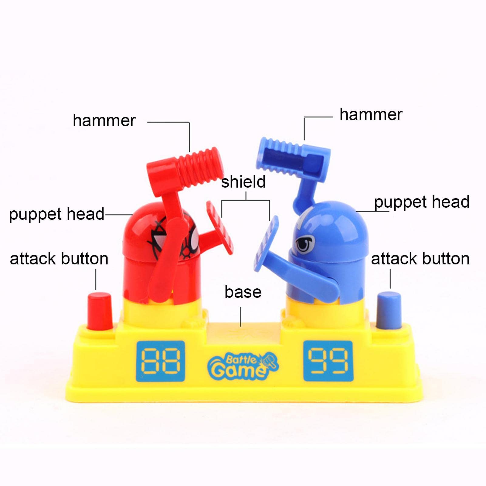 PixCy Robot Table Wrestling Game, Mini Robot Fighting Toy Battle Old Game, Portable Fighting Robot Boxing Toy Battle Bot Interactive, Robot Punching Boxer Playset for Kids