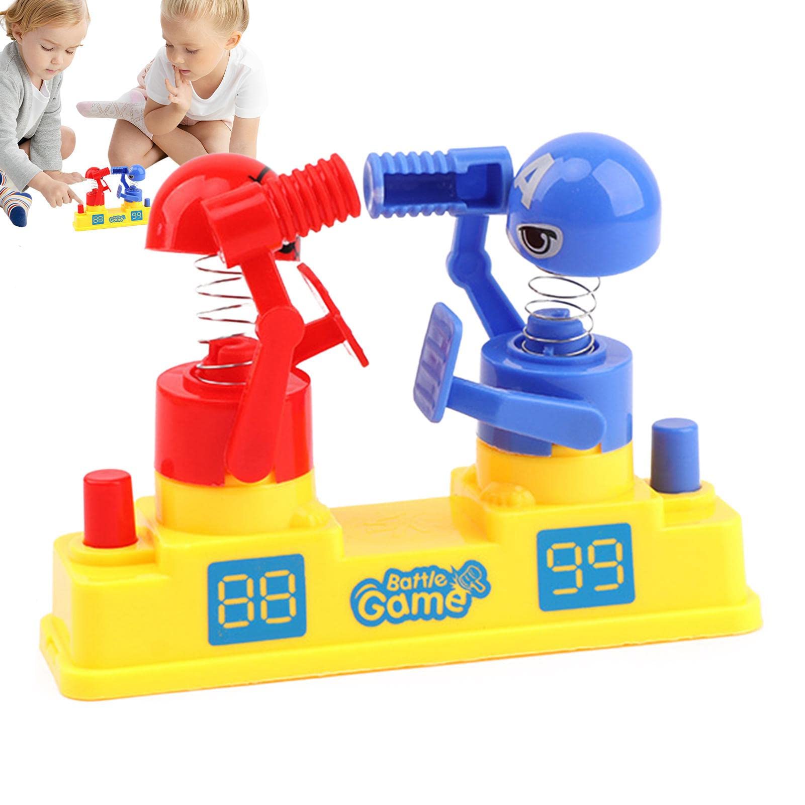PixCy Robot Table Wrestling Game, Mini Robot Fighting Toy Battle Old Game, Portable Fighting Robot Boxing Toy Battle Bot Interactive, Robot Punching Boxer Playset for Kids