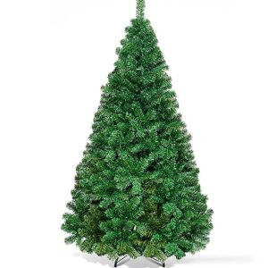 safeplus 6ft christmas tree artificial christmas tree fake fluffy xmas trees holiday decoration with metal foldable stand (6ft)