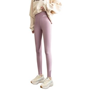 women's sherpa lined sweatpants lounge sweatpants athletic fit hiking sweatpants(b-pink,x-large)