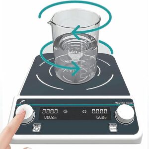 XENITE Large-Capacity Magnetic Stirrer, Button Knob Control, 10L/15L/20L/50L Forward and Reverse Stirring, 24-Hour Timing, Brushless Motor,15L