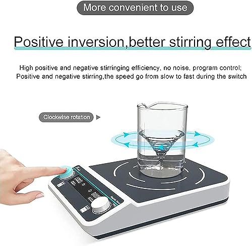 XENITE Large-Capacity Magnetic Stirrer, Button Knob Control, 10L/15L/20L/50L Forward and Reverse Stirring, 24-Hour Timing, Brushless Motor,15L