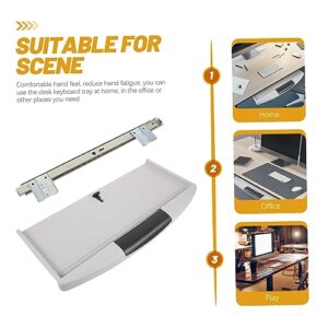 DOITOOL 1 Set Desk Tray Plastic Trays Office Desk Accessories Keyboard Tray Drawer Keyboard Slide Out Tray Keyboard Stand Keyboard Shelf Under Desk Sliding Bracket Computer Desk abs