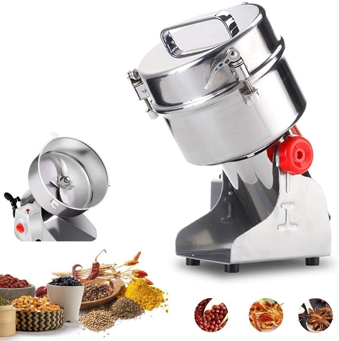 Grain Mills Stainless Steel Electric Grain Grinder High Speed Swing Type Grain Grinder Machine Powder Machine for Grinding Various Grains Spice