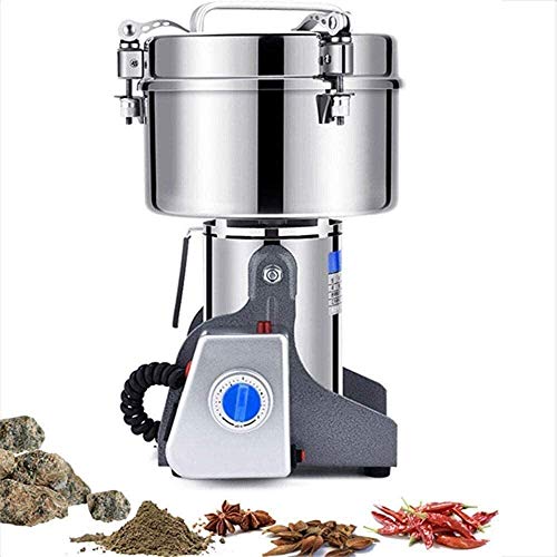 Grain Mills Electric Grain Grinder Mill Herb Spice Grinder Powder Machine Stainless Steel Pulverizer Dried Materials Grinding Machine for Cereal Grains Spices Herbs