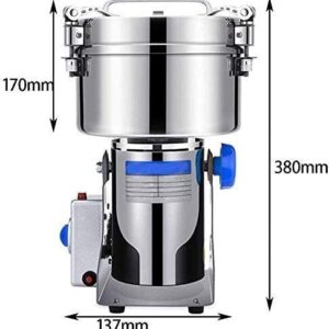 Grain Mills Electric Grain Grinder Mill Herb Spice Grinder Powder Machine Stainless Steel Pulverizer Dried Materials Grinding Machine for Cereal Grains Spices Herbs