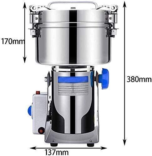 Grain Mills Electric Grain Grinder Mill Herb Spice Grinder Powder Machine Stainless Steel Pulverizer Dried Materials Grinding Machine for Cereal Grains Spices Herbs