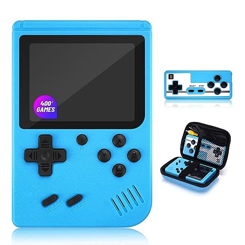 Retro Handheld Game Console,Handheld Game Console， 400+ Classical FC Games,Portable Gaming Kids Electronics with Color case Mini Video Games Gameboy Support Connecting TV & 2 Players(Blue 400)