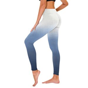bawilom womens yoga leggings gradient print butt lifting stretch seamless high waisted lightweight workout pants activewear