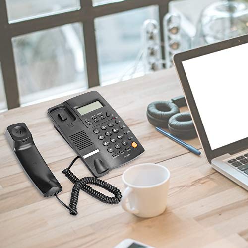 TC 9200 ABS Black Fixed Landline Telephone with Hands Free Caller Identification for Family Business Office Hotel