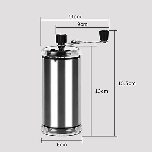 MagiDeal Manual Coffee Bean Grinder Coffee Lover Gift Stainless Steel Ceramics Burr Hand Coffee Mill for Camping Picnic Travel