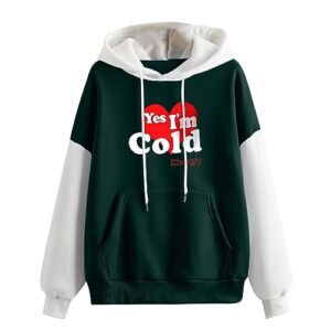 yes im cold sweatshirt women womens oversized sweatshirts fall tops for women preppy clothes womens sweatshirts no hood dupes sudaderas para mujer my orders placed amazon official site gift card