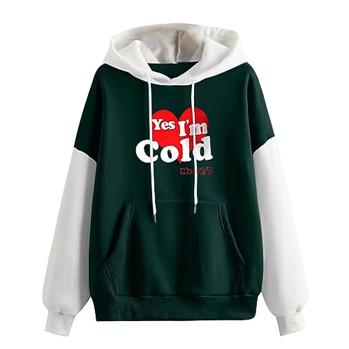 Yes Im Cold Sweatshirt Women Womens Oversized Sweatshirts Fall Tops for Women Preppy Clothes Womens Sweatshirts No Hood Dupes Sudaderas Para Mujer My Orders Placed Amazon Official Site Gift Card