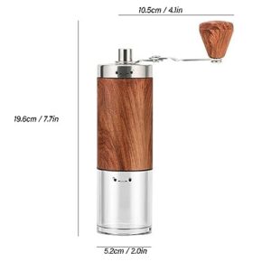 Manual Coffee Grinder, Hand Coffee Grinder Manual Grinder Hand Crank Grinder Vintage Coffee Grinder Burr Grinder Stainless Steel Hand Coffee Grinder with Adjustable Setting