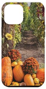 iphone 14 pro max autumn leaves flowers fall pumpkin colorful garden botanical case