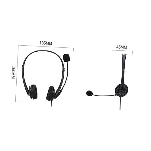 UKCOCO 3pcs Business Traffic Headset Earphones with mic Office Computer Headphone USB Headphones USB Headset with Microphone Noise Gaming Headphones with mic Student Sponge Wire Control