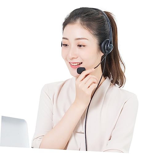 UKCOCO 3pcs Business Traffic Headset Earphones with mic Office Computer Headphone USB Headphones USB Headset with Microphone Noise Gaming Headphones with mic Student Sponge Wire Control