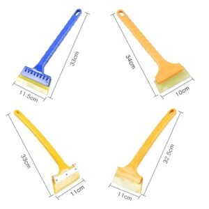 Yardwe 4 Pcs Car Snow Brush with Squeegee Windshield Snow Shovel Snow Brush Scraper Snow Brush Ice Shovel car Vehicle Snow Removal Auto ice Shovel Tendon Snow Shovel Automatic Film