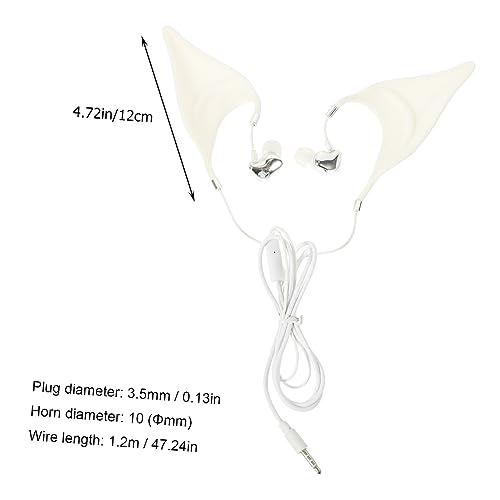 DECHOUS Elf Ear Headphones on-Ear Headphones Sports Ear Buds Sport Accessories elf Ears Headphones Elves Ear Earbuds Cosplay Headset Wired in-Ear Earphone Music Headset Earphone with Mic