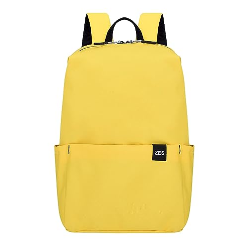 Backpack Gift Colorful Small Backpack Men's And Women's Bag Light Student Bag Gaming Backpack (Yellow, One Size)