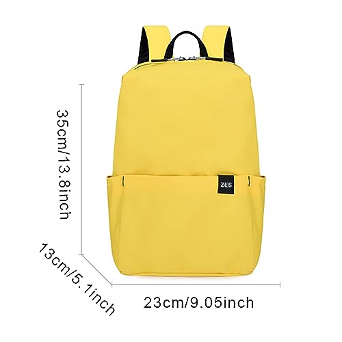 Backpack Gift Colorful Small Backpack Men's And Women's Bag Light Student Bag Gaming Backpack (Yellow, One Size)