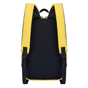 Backpack Gift Colorful Small Backpack Men's And Women's Bag Light Student Bag Gaming Backpack (Yellow, One Size)