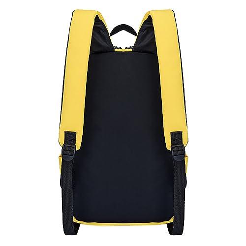 Backpack Gift Colorful Small Backpack Men's And Women's Bag Light Student Bag Gaming Backpack (Yellow, One Size)