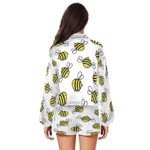 Kigai Flying Bee Jogging Suits for Women Lounge Cozy Long Sleeve Half Zip Lapel Collar Sweatsuit Set,XL