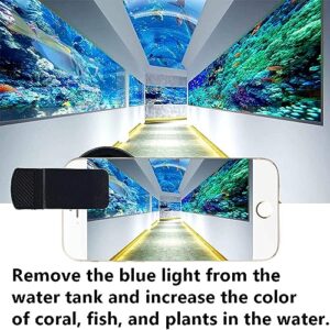 Color Fish Tank, Coral Reef Fish Tank Phone Lens Filter，Remove The Blue Light from The Water Tank and Increase The Color of Coral, Fish, and Plants in The Water. 52mm Orange, Yellow Filters