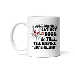 funny baseball gift idea for baseball lovers umpire blind joke 11oz 15oz white coffee mug